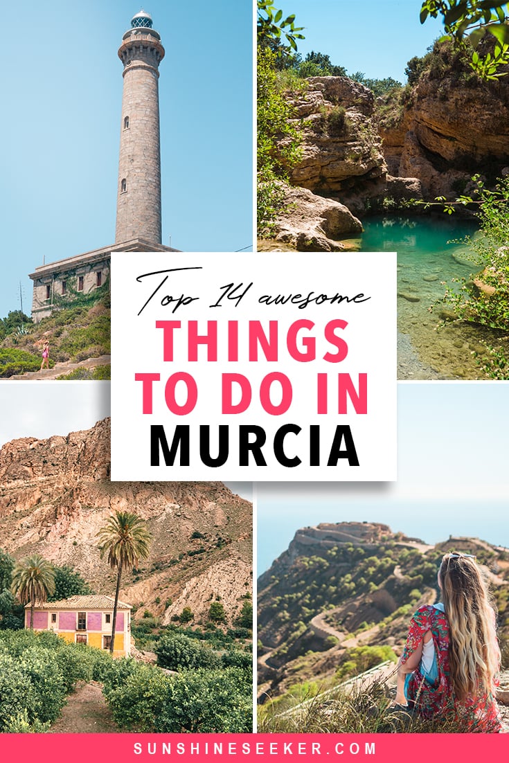Murcia, Španělsko: Top 14 úžasné věci na práci. Od malebných vesnic v údolí Ricote až po skrytý vodopád a působivé pevnosti. V Regionu Murcia má všechno #murcia #španělsko #travelinspo #bucketlist #cartagena